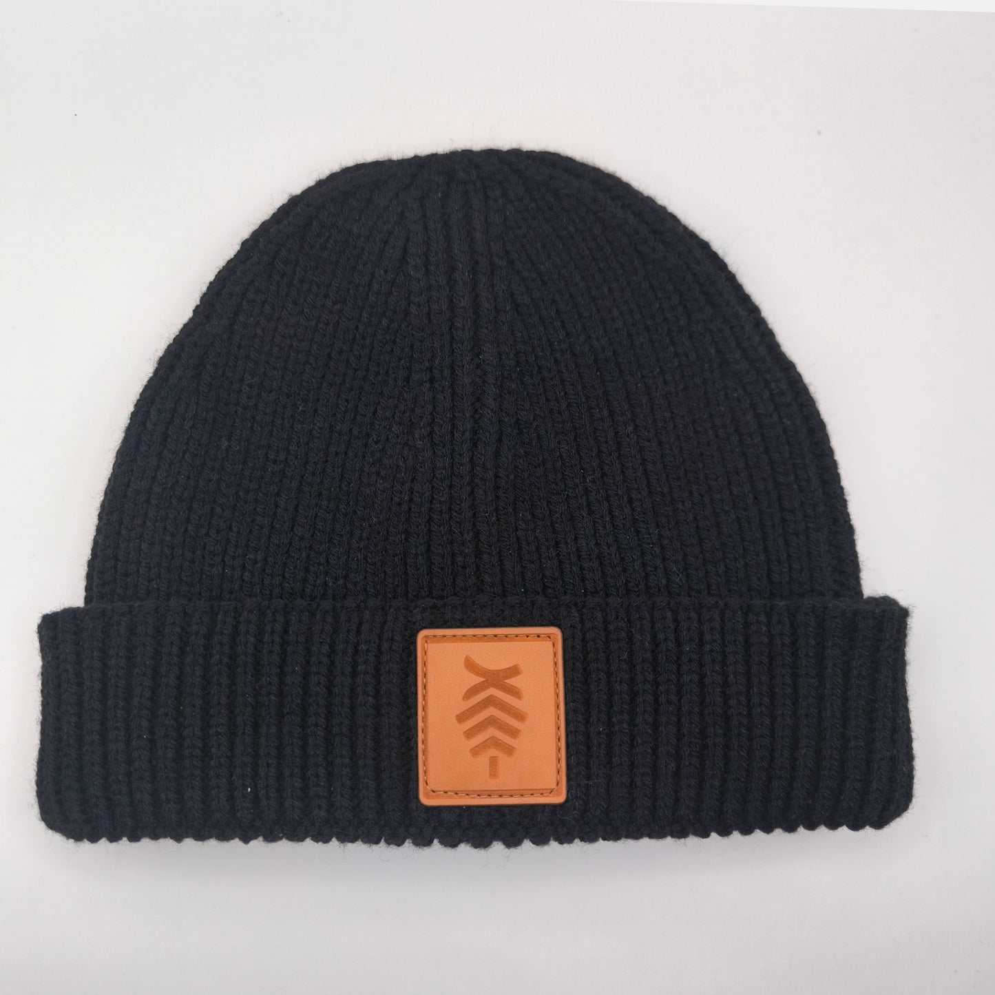 Inlandet Harbour Beanie Leather Patch | Black