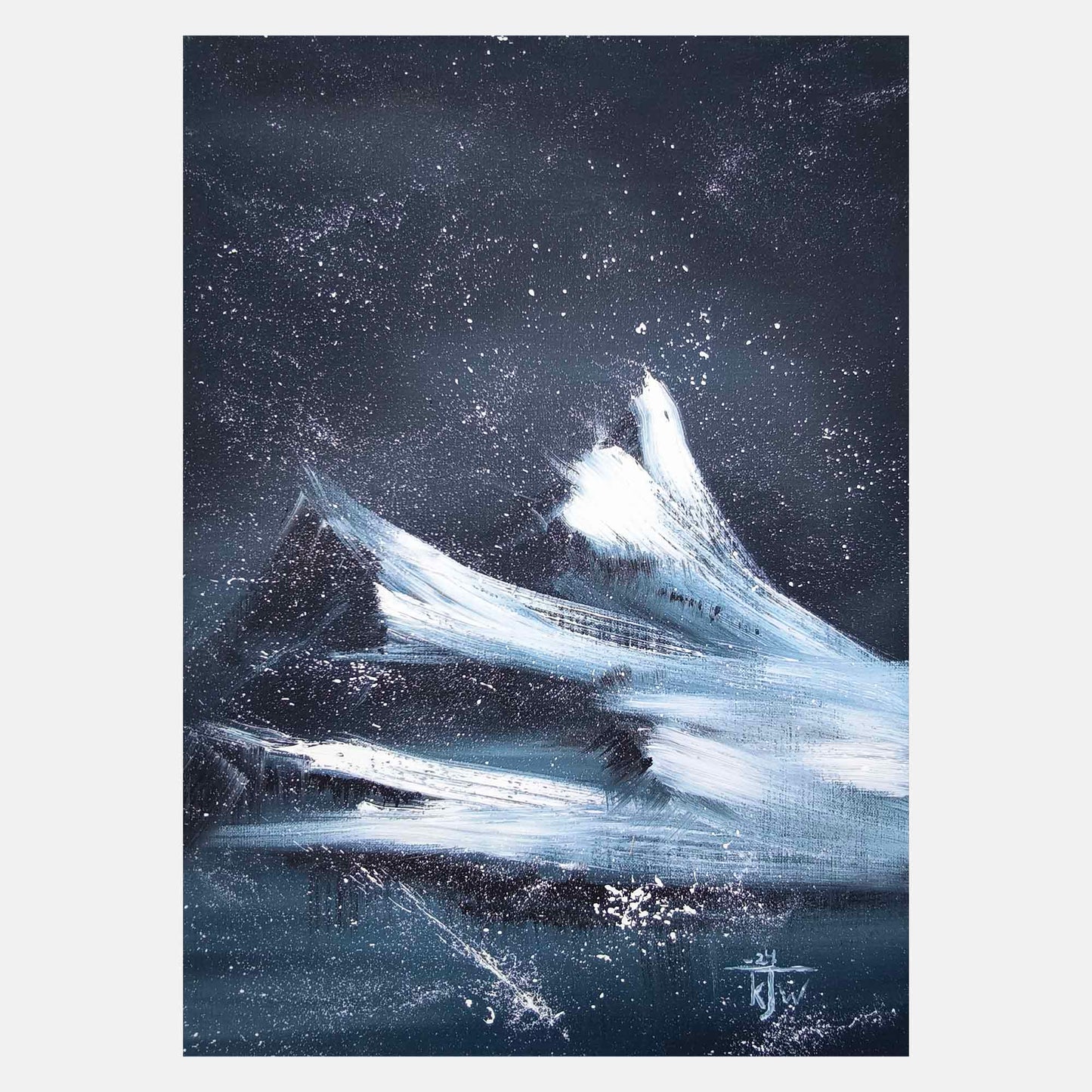 Berg snö skvätt